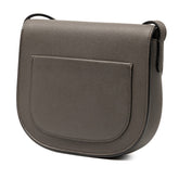 セリーヌ トロッター スモール ショルダーバッグ グレー レザー レディース CELINE 【中古】